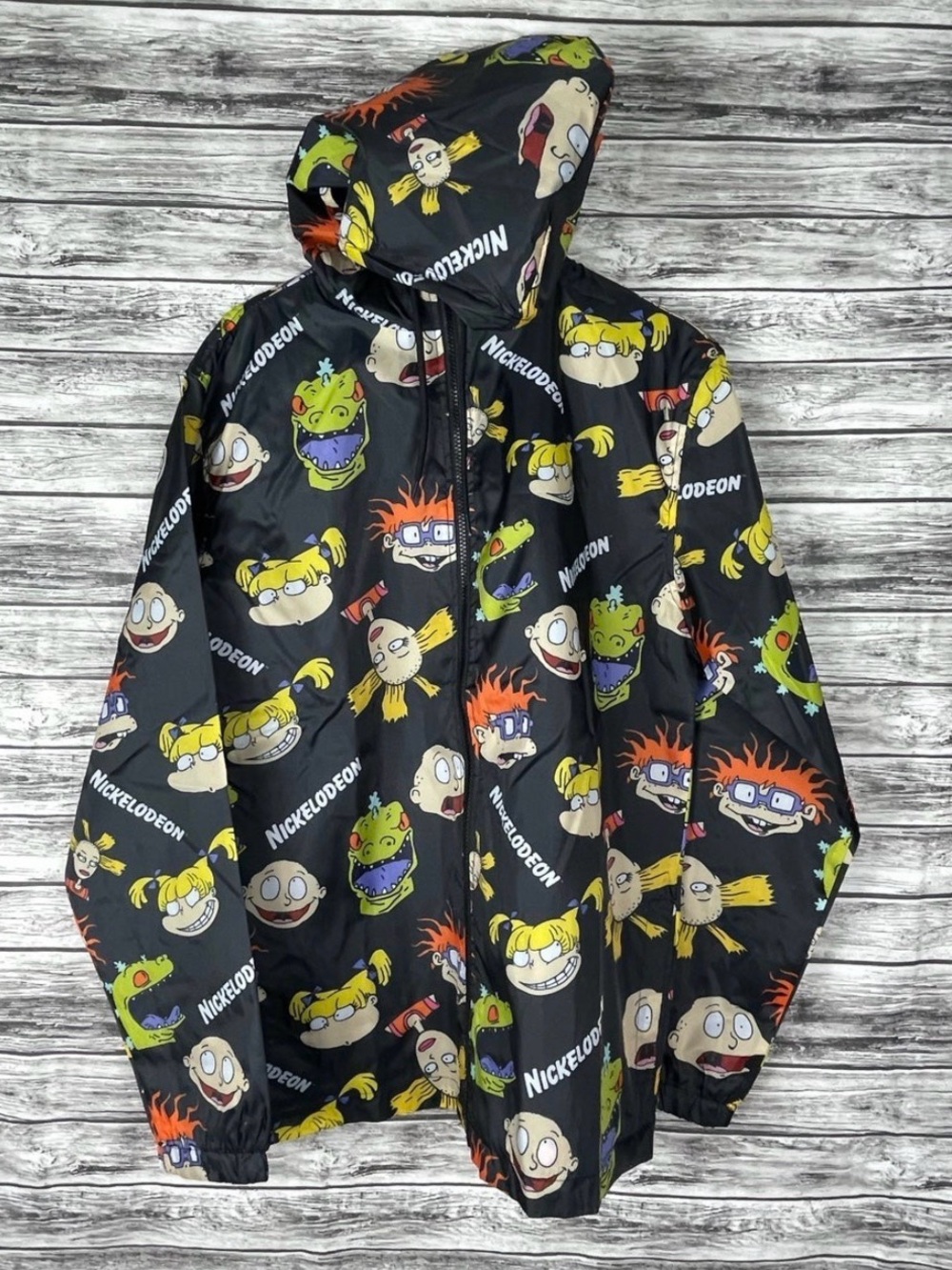RUGRATS Nickelodeon Character Print Hooded Jacket - Medium